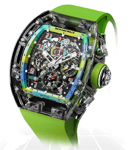 Replica Richard Mille RM011 SAPPHIRE FLYBACK CHRONOGRAPH "A11 TIME MACHINE GREEN" Watch Replica Richard Mille RM011 SAPPHIRE FLYBACK CHRONOGRAPH "A11 TIME MACHINE GREEN" Watch